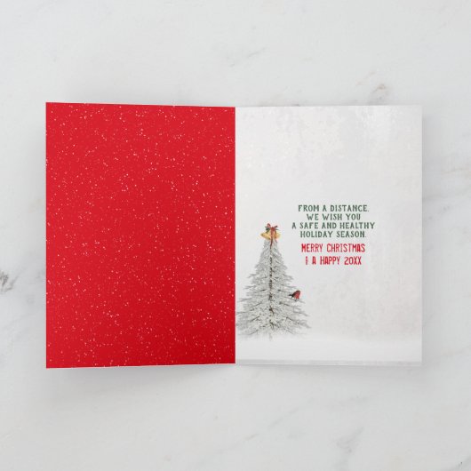 Kerstman met kerstfeestelijke kerstkaart feestdagen kaart (Binnen)