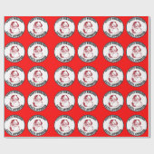 Kerstman met kerstgoedkeuring voor de werkshop van cadeaupapier (Vlak)