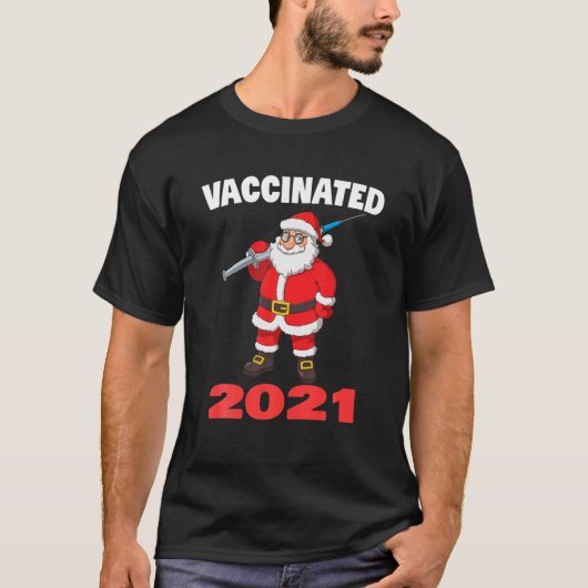 Kerstman met kerstinenting vanaf 2021 t-shirt (Voorkant)