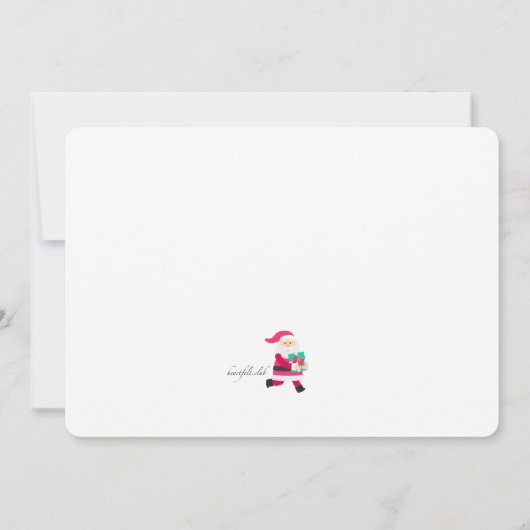 Kerstman met kerstlijstfoto geboorteaankondiging kaart (Achterkant)