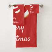 Kerstman met kerstman bad handdoek (Insitu)