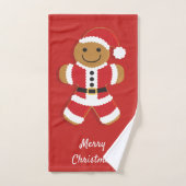 Kerstman met kerstman bad handdoek (Handdoek)