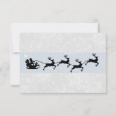 Kerstman met kerstman en zijn vliegende rendierste kaart (Achterkant)