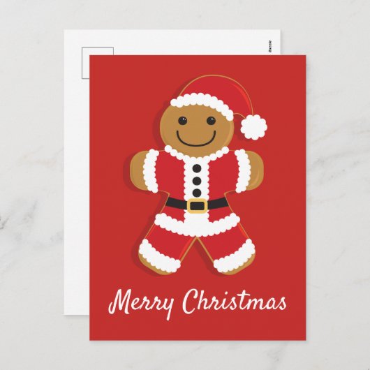 Kerstman met kerstman feestdagenkaart (Voorkant / Achterkant)