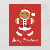 Kerstman met kerstman feestdagenkaart (Voorkant)