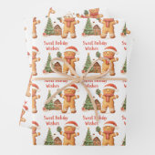 Kerstman met kerstman inpakpapier vel (In situ)