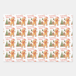 Kerstman met kerstman inpakpapier vel