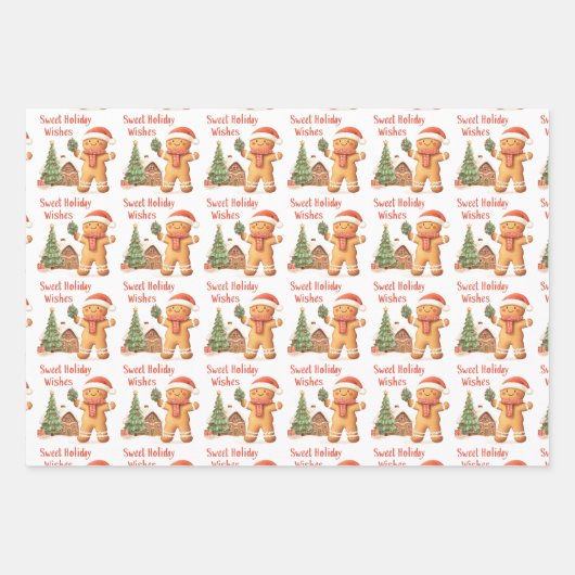 Kerstman met kerstman inpakpapier vel (Voorkant)