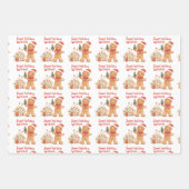 Kerstman met kerstman inpakpapier vel (Voorkant 3)