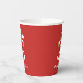 Kerstman met kerstman papieren bekers (Links)