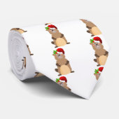 kerstman met kerstman stropdas (Opgerold)