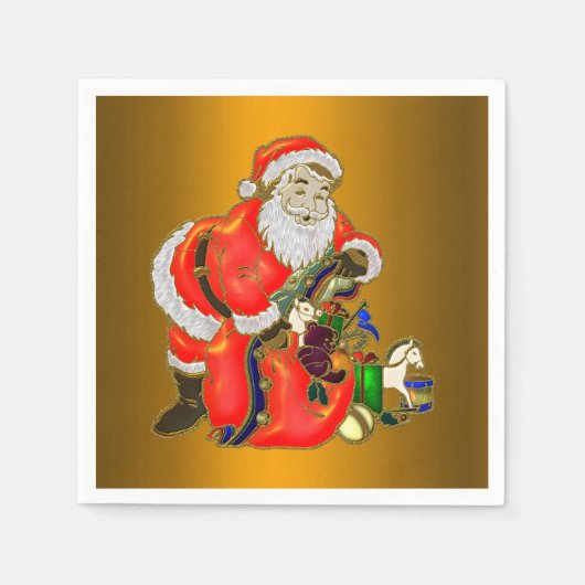 Kerstman met kerstmis en Sack Full of Speys Servet (Voorkant)