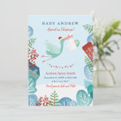 Kerstman met Kerstmis — kondiging Feestdagenkaart (Staand voorkant)