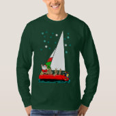 Kerstman met kerstmis onder de sterren t-shirt (Voorkant)