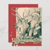kerstman met Kerstmis Saint Nick Kaart (Voorkant / Achterkant)