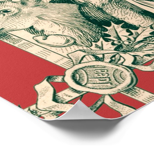  kerstman met Kerstmis Saint Nick Poster (Hoek)