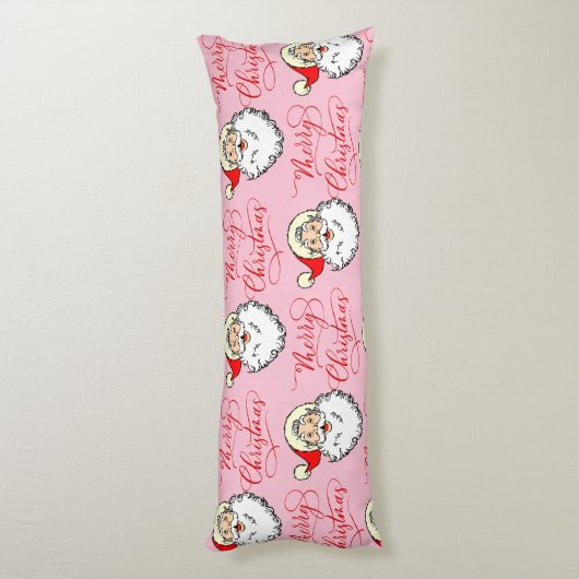  kerstman met kerstroze kerstroze lichaamskussen (Achterkant (Verticaal))