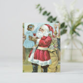  Kerstman met kind Feestdagenkaart (Staand voorkant)