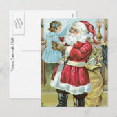  Kerstman met kind Feestdagenkaart (Voorkant / Achterkant)