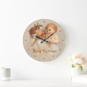 kerstman met kind grote klok (Huis)