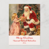  Kerstman met Kind Kerst Briefkaart (Voorkant)