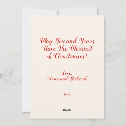 kerstman met kind kerst Kaart (Achterkant)