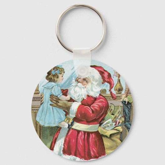  Kerstman met kind Sleutelhanger (Voorkant)