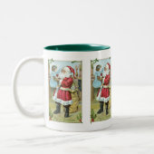  Kerstman met kind Tweekleurige Koffiemok (Links)