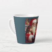 Kerstman met kinderen 1 latte mok (Linkerhoek)