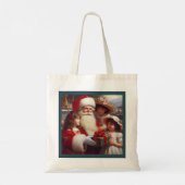 Kerstman met kinderen 1 tote bag (Achterkant)