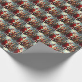 Kerstman met kinderen 2 cadeaupapier (Hoek)