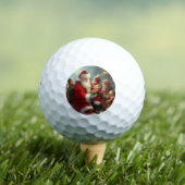 Kerstman met kinderen 2 golfballen (Insitu Shirt)