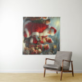 Kerstman met kinderen 2 wandkleed (In Situ (horizontaal))