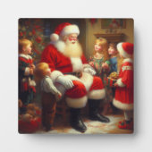 Kerstman met kinderen 3 fotoplaat (Voorkant)