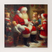 Kerstman met kinderen 3 legpuzzel (Verticaal)
