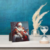 Kerstman met kinderen 4 fotoplaat (Insitu)