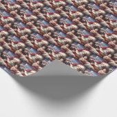 Kerstman met kinderen 5 cadeaupapier (Hoek)