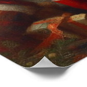 Kerstman met kinderen 6 poster (Hoek)