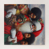 Kerstman met kinderen 7 legpuzzel (Horizontaal)