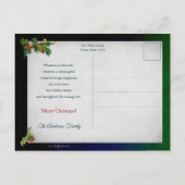 kerstman met kinderen, cadeautjes en mistletoe briefkaart (Achterkant)