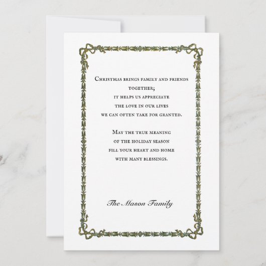 kerstman met kinderen feestdagenkaart (Achterkant)