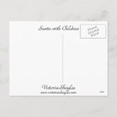 Kerstman met Kinderen Feestdagenkaart (Achterkant)