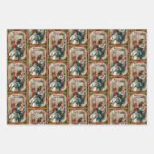 kerstman met kinderen inpakpapier vel (Voorkant 2)