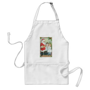 Kerstman met kinderen standaard schort