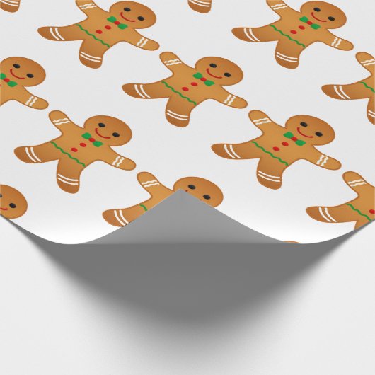 kerstman met klassieke ontbijtkoek cadeaupapier (Hoek)