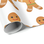 kerstman met klassieke ontbijtkoek cadeaupapier (Rol Hoek)