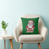 Kerstman met knipoog 🎅 "Prettig Kerstfeest" Kussen (Stoel)