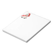 Kerstman met laarzen aan notitieblok (Linkerzijde)