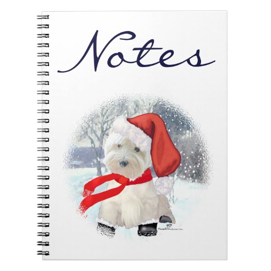 Kerstman met laarzen aan notitieboek (Voorkant)