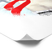 Kerstman met laarzen aan poster (Hoek)